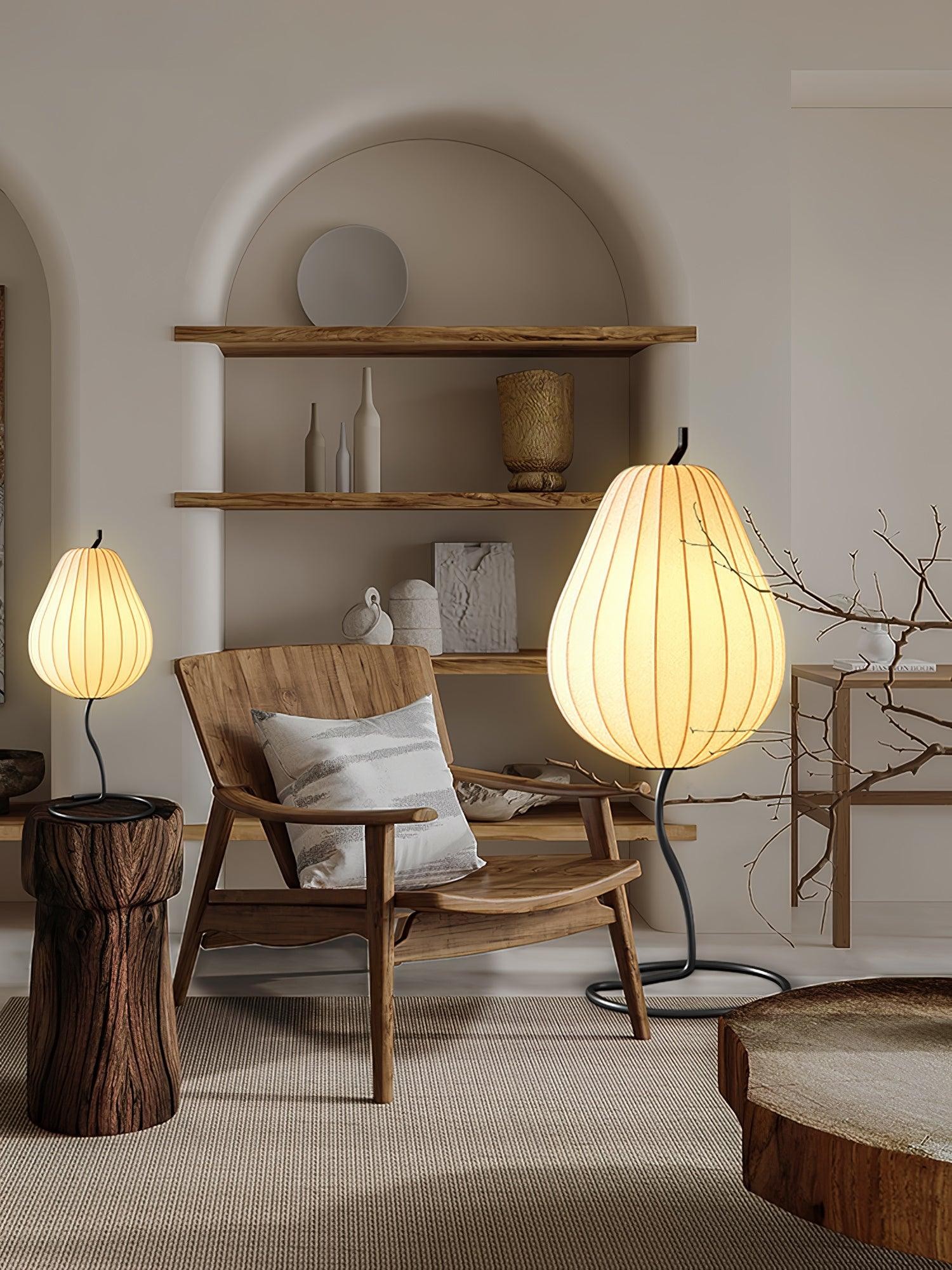 Pear-shaped Shite Floor Lamp Suitable For Living Room M519