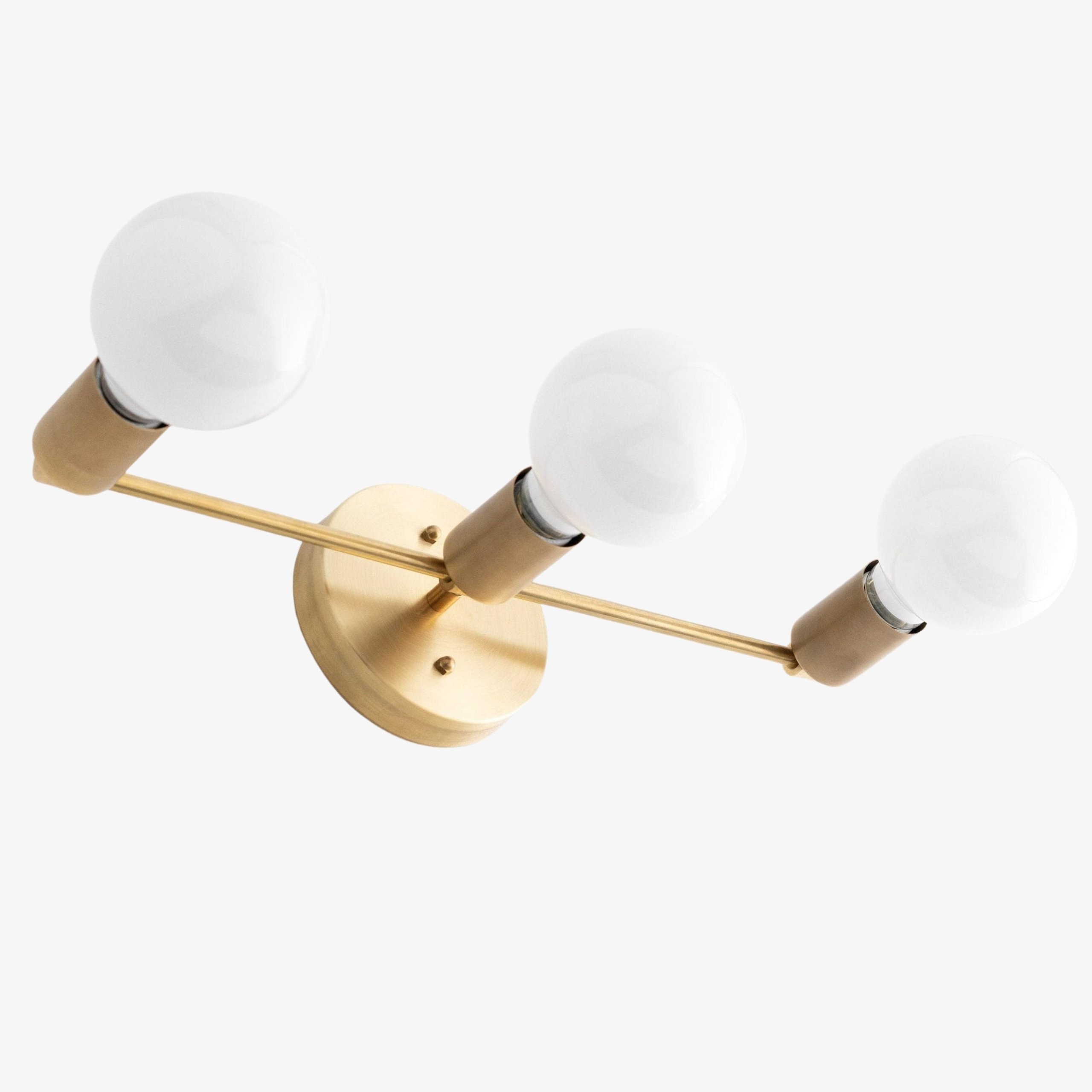 Glorica Glass Mid Century Modern Vanity Light - 3 Light Wall Fixture T385