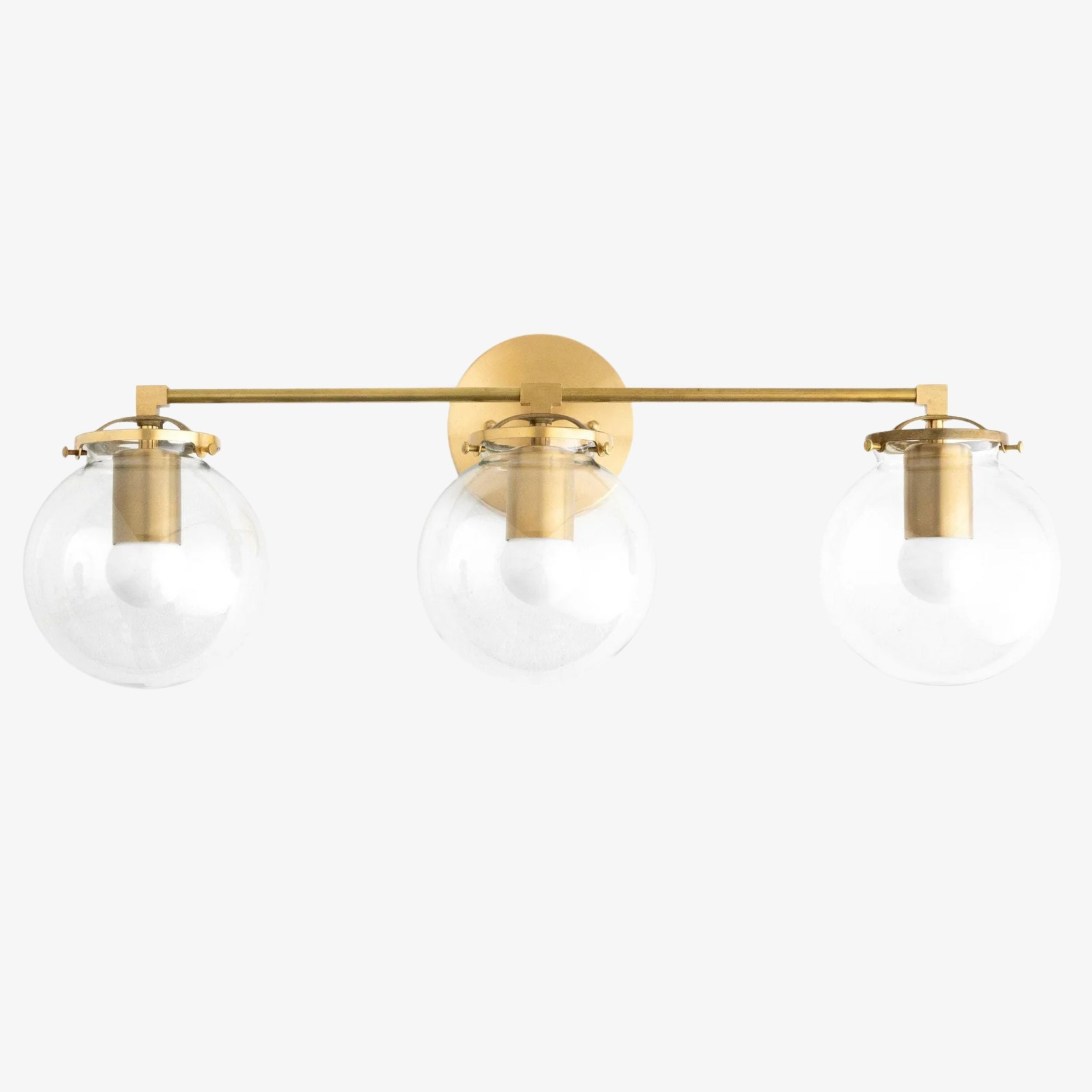 Glorica Glass 3 Shade Globe Vanity Light - Soft Bathroom Light Fixture T329