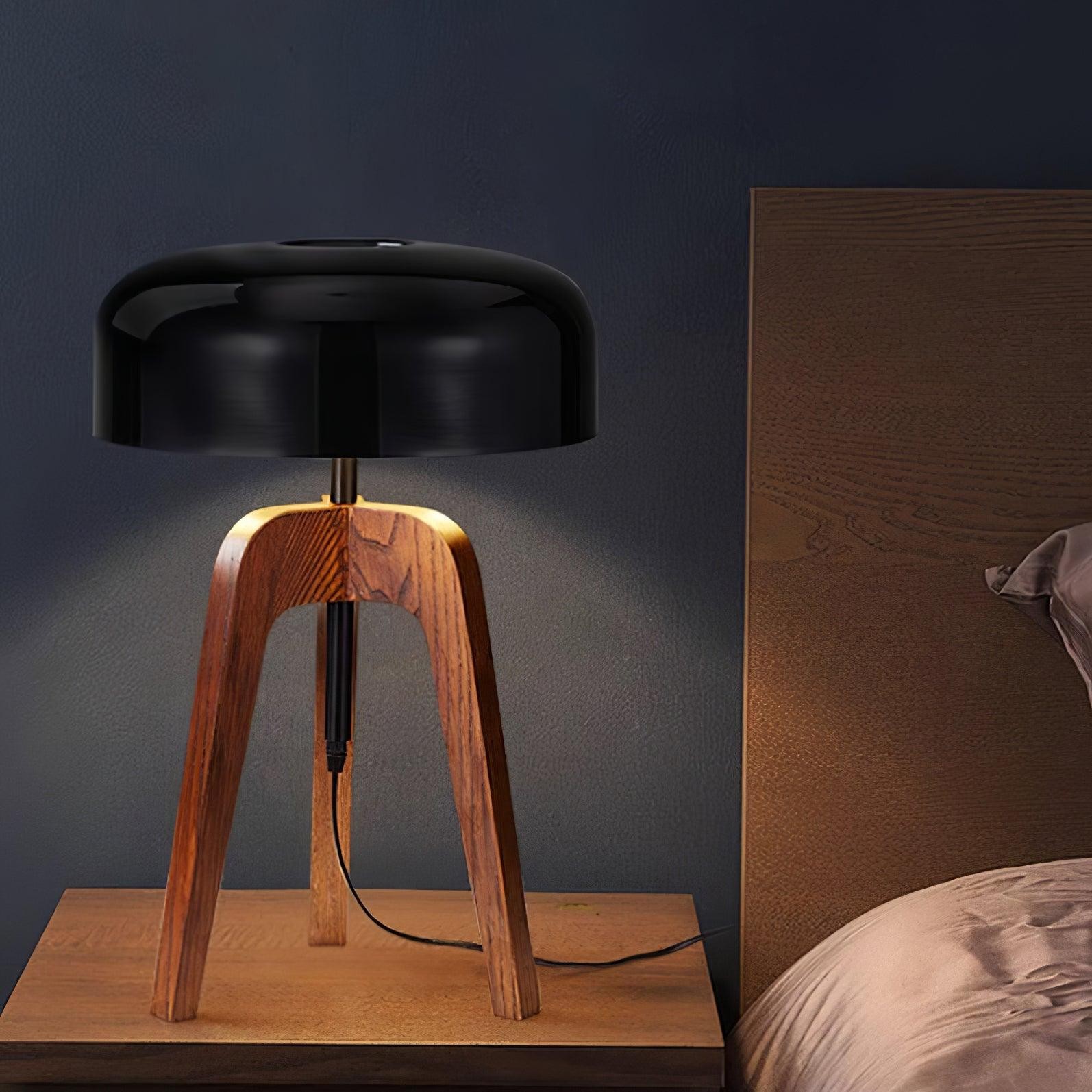 Minimalist Wood Tripod Table Lamp M218