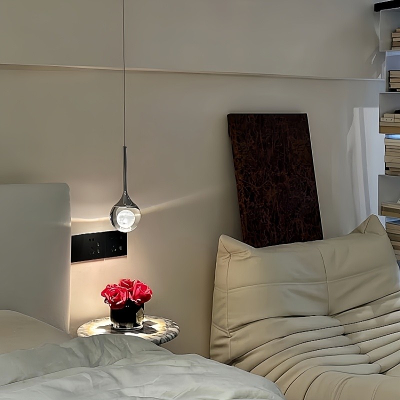Moon Clear Glass Ball Pendant Light S205