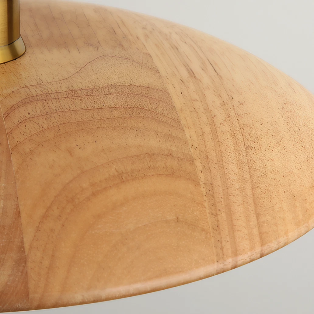 Japanese Wabi-Sabi Wooden Pendant Light S06