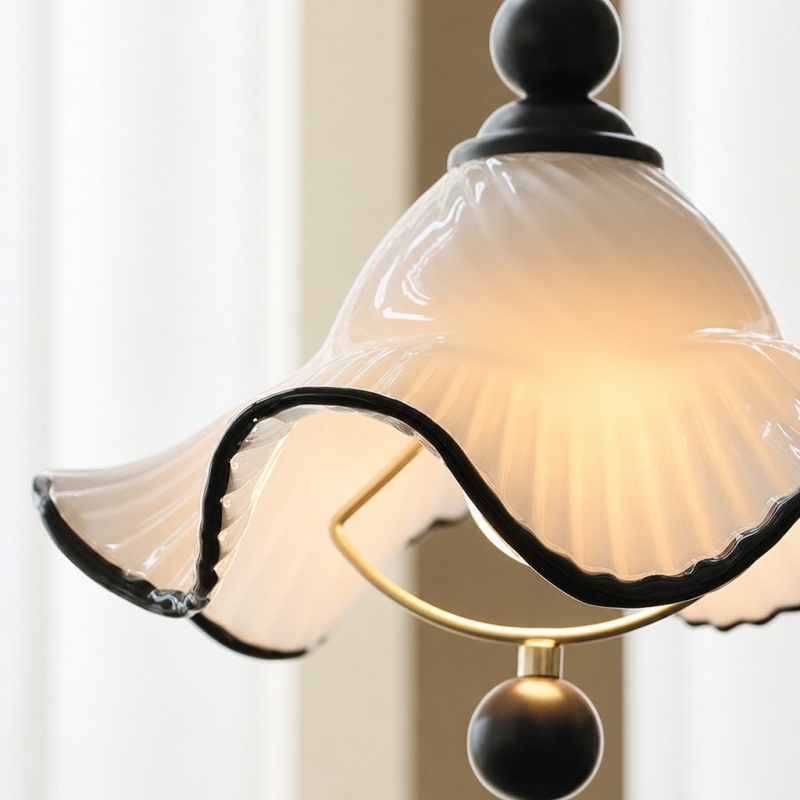 Cazelle French Vintage Wave Pendant Light - Soft Ambient Pendant Lamp for Interiors T2261