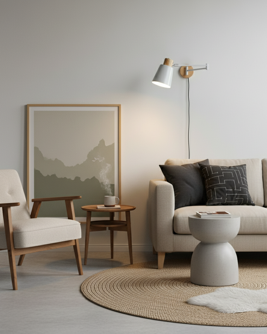 Collin Adjustable Plug In Wall Lamp T1489