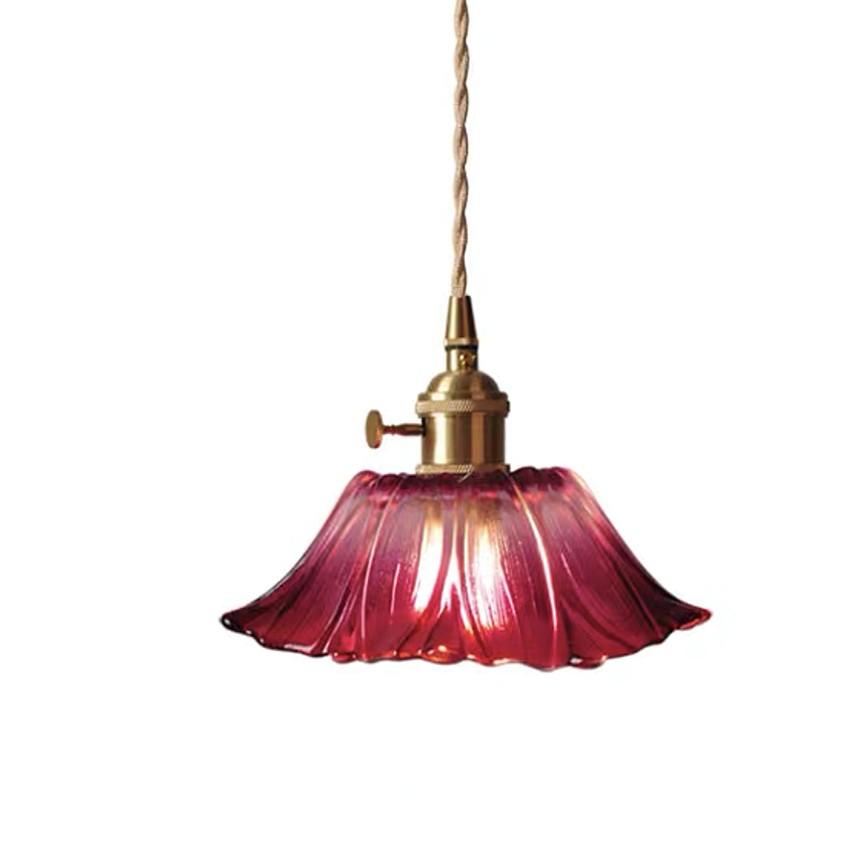 Tiffany Lotus Glass Pendant Light for Living Room S08