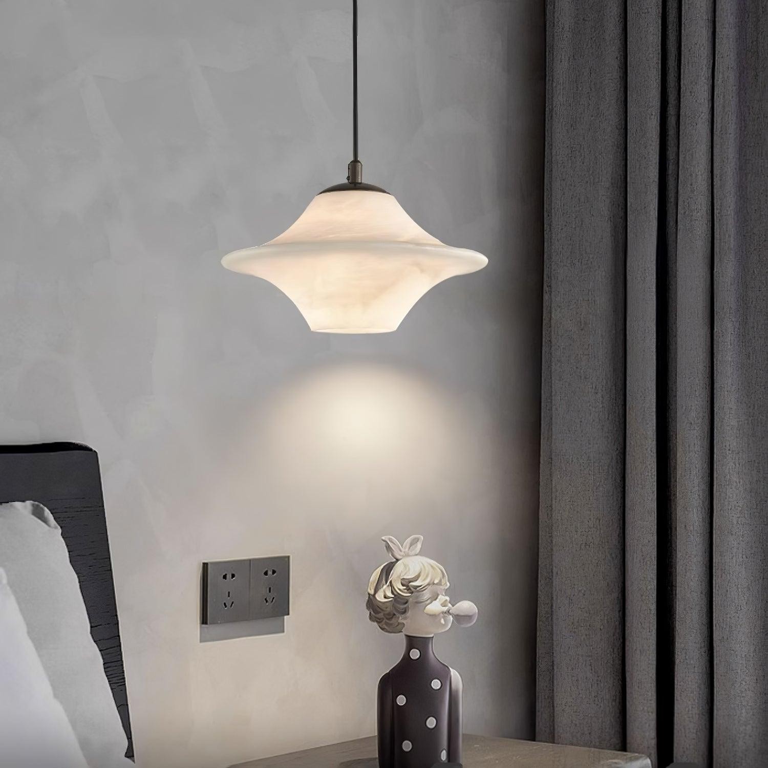 Saucer Alabaster Pendant Light M413