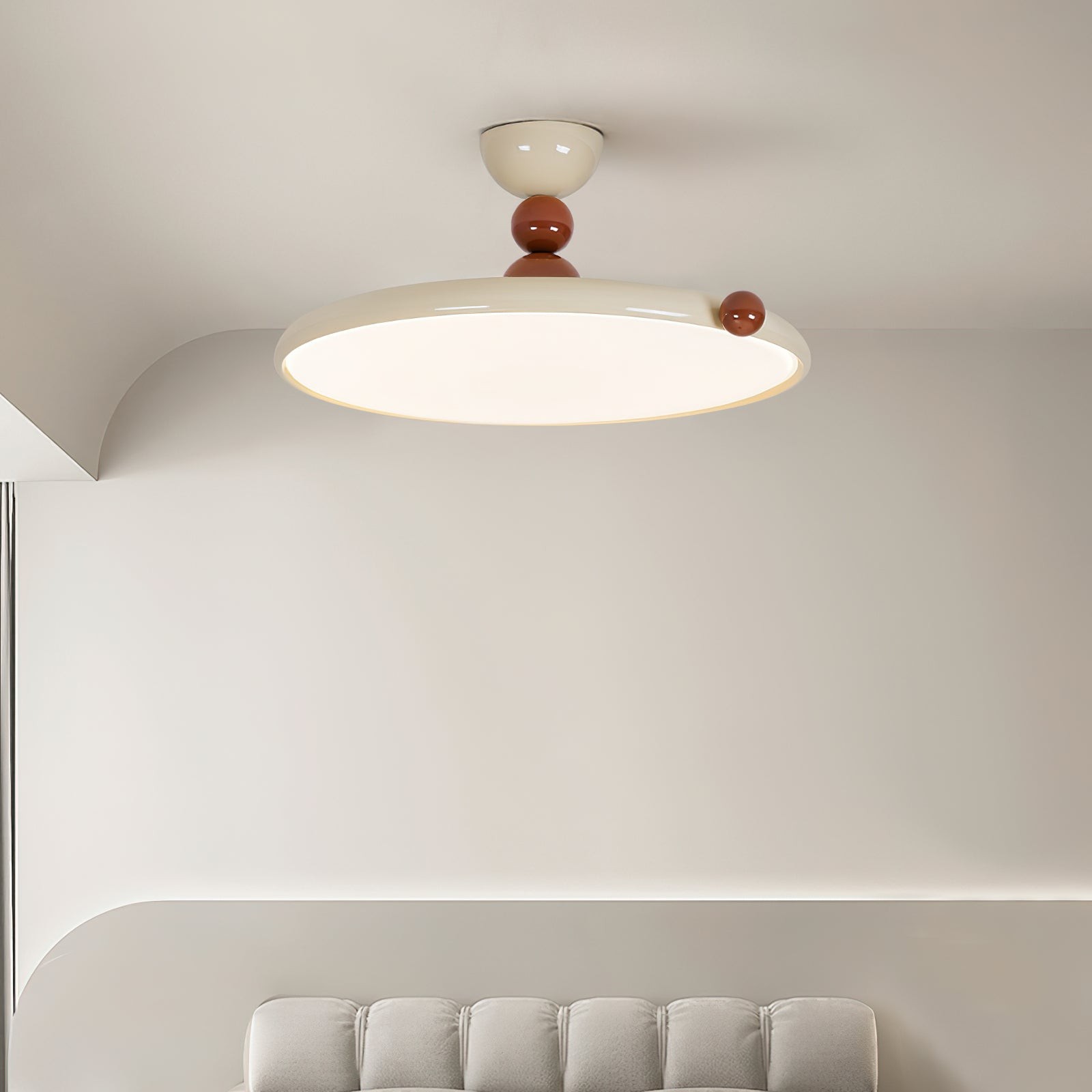 French Style Retro Round Flying Disc Ceiling Lamp M133