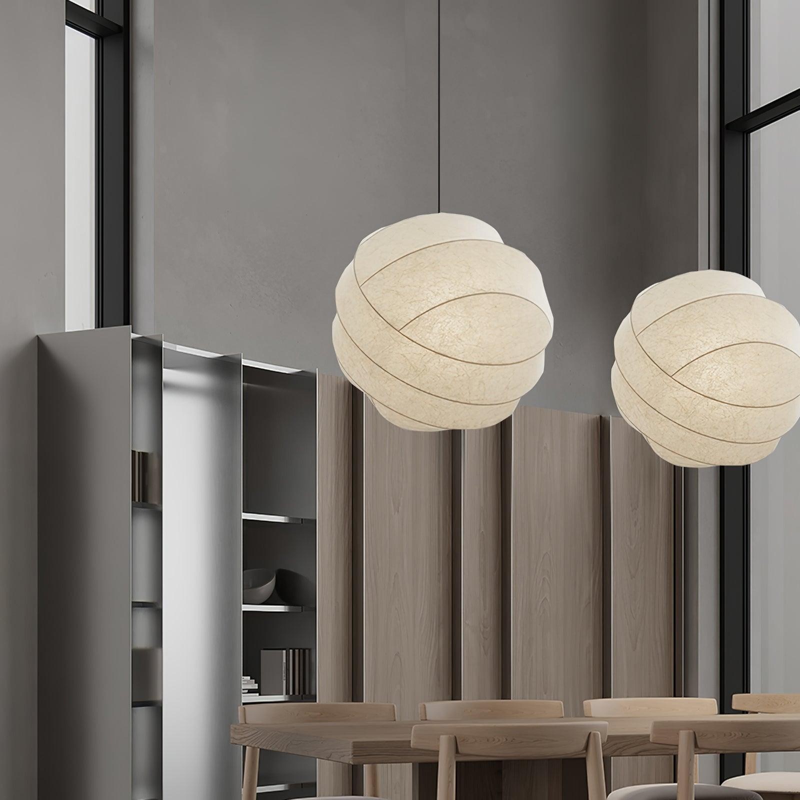 Wabi-Sabi Style Fiber Cocoon Pendant Lamp M400