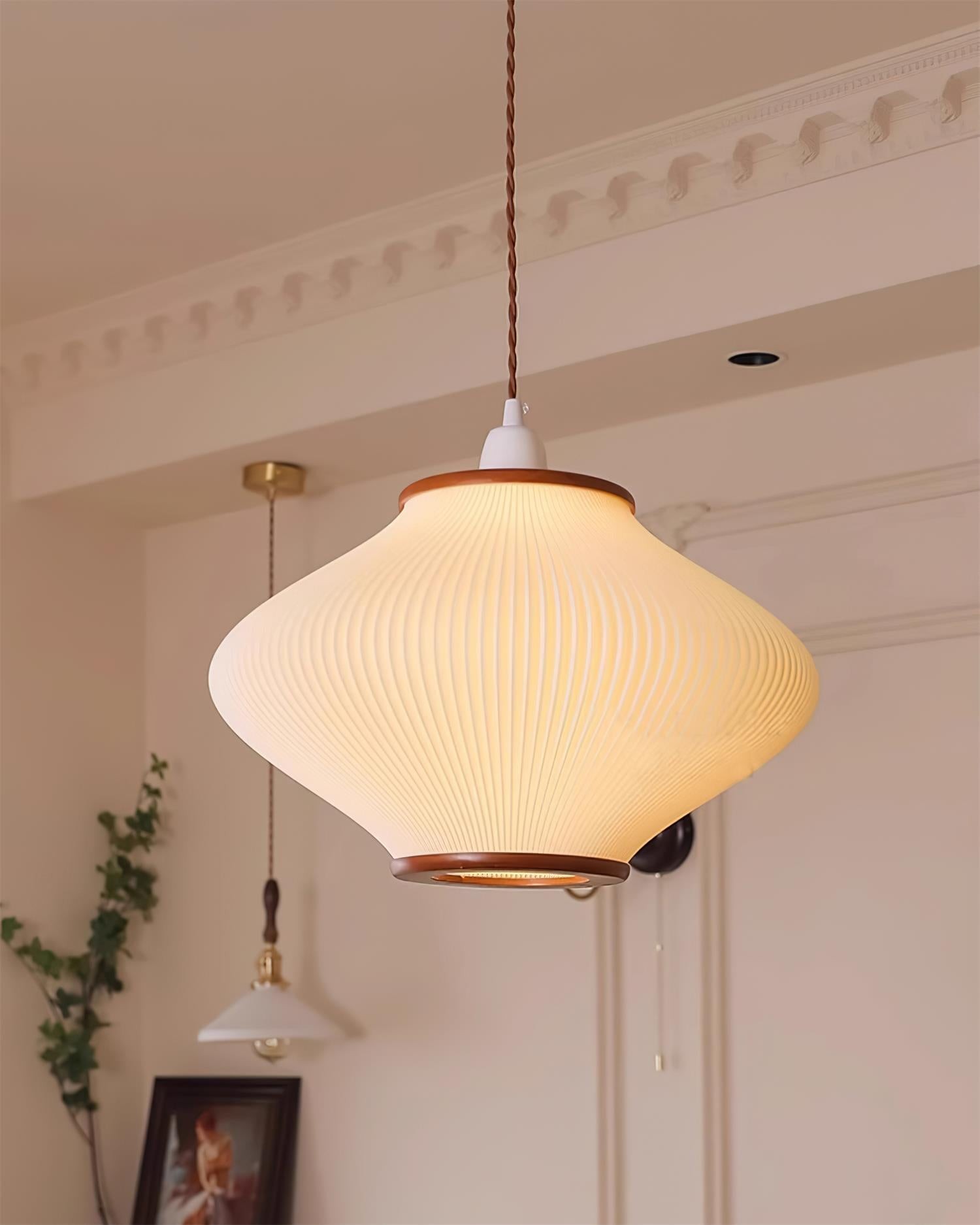 French Style Pine Bell Pendant Lamp M259