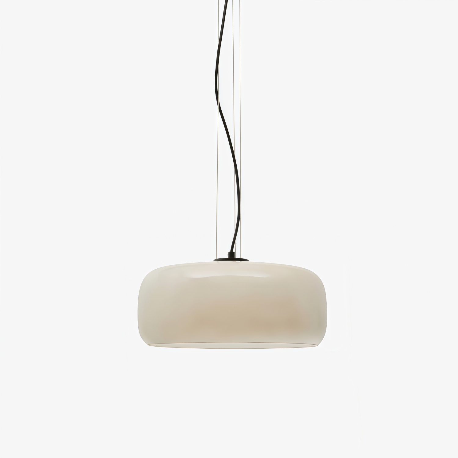 Lunorae Rounded Glass Pendant Lamp - Modern Sculptural Lighting for Living Room T1112