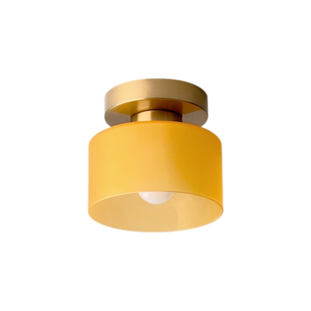 Morandi Cylinder Glass Ceiling Light – Colorful Touch For Hallway Spaces S216