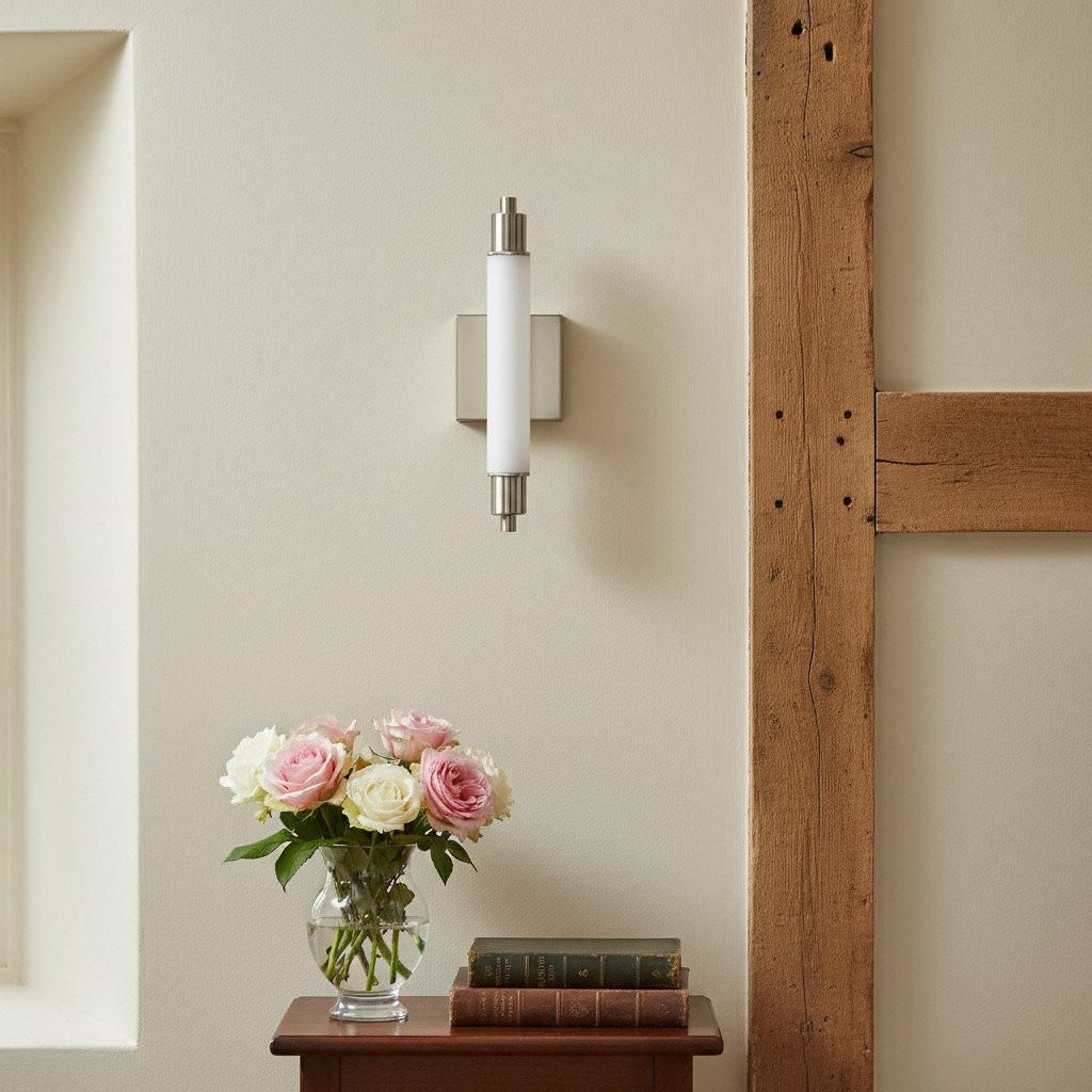 Ornato Luxe Modern Vanity Sconce - Art Deco Wall Light with Cylinder Shade T387