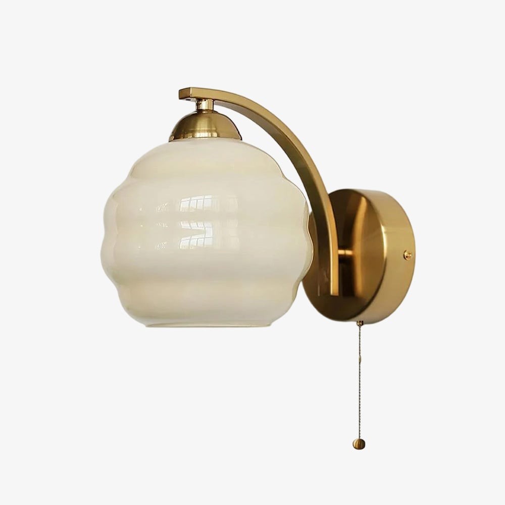 Curvona Bauhaus Milk Glass Wall Sconce - Minimalist Decor Upgrade T461