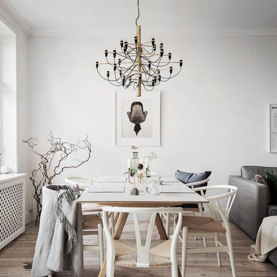 Tendrila Multi-Light Chandelier - Industrial Style Pendant Light for Dining Room