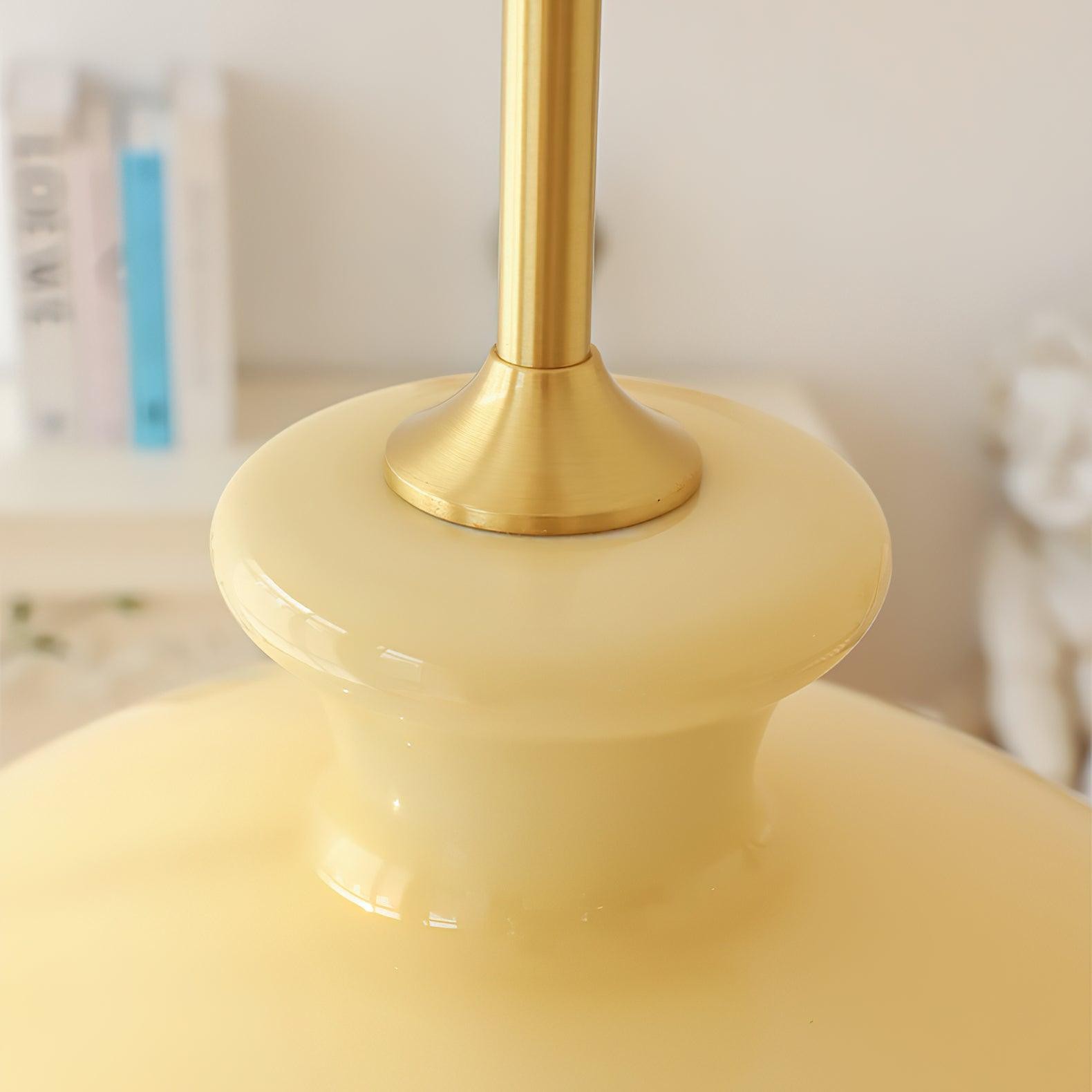 Round Yellow Stylish Simple Glass Pendant Lamp M520
