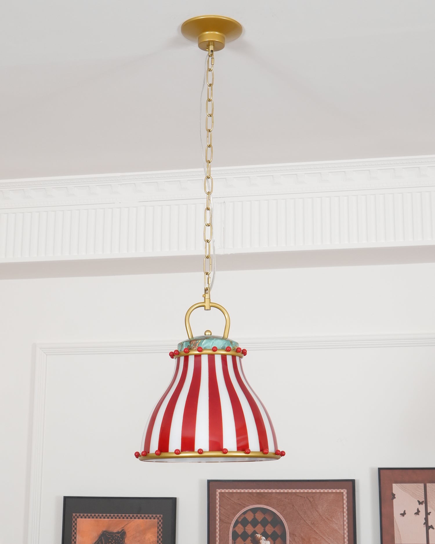 Festilo Circus Striped Glass Pendant for Dining & Living Spaces M66