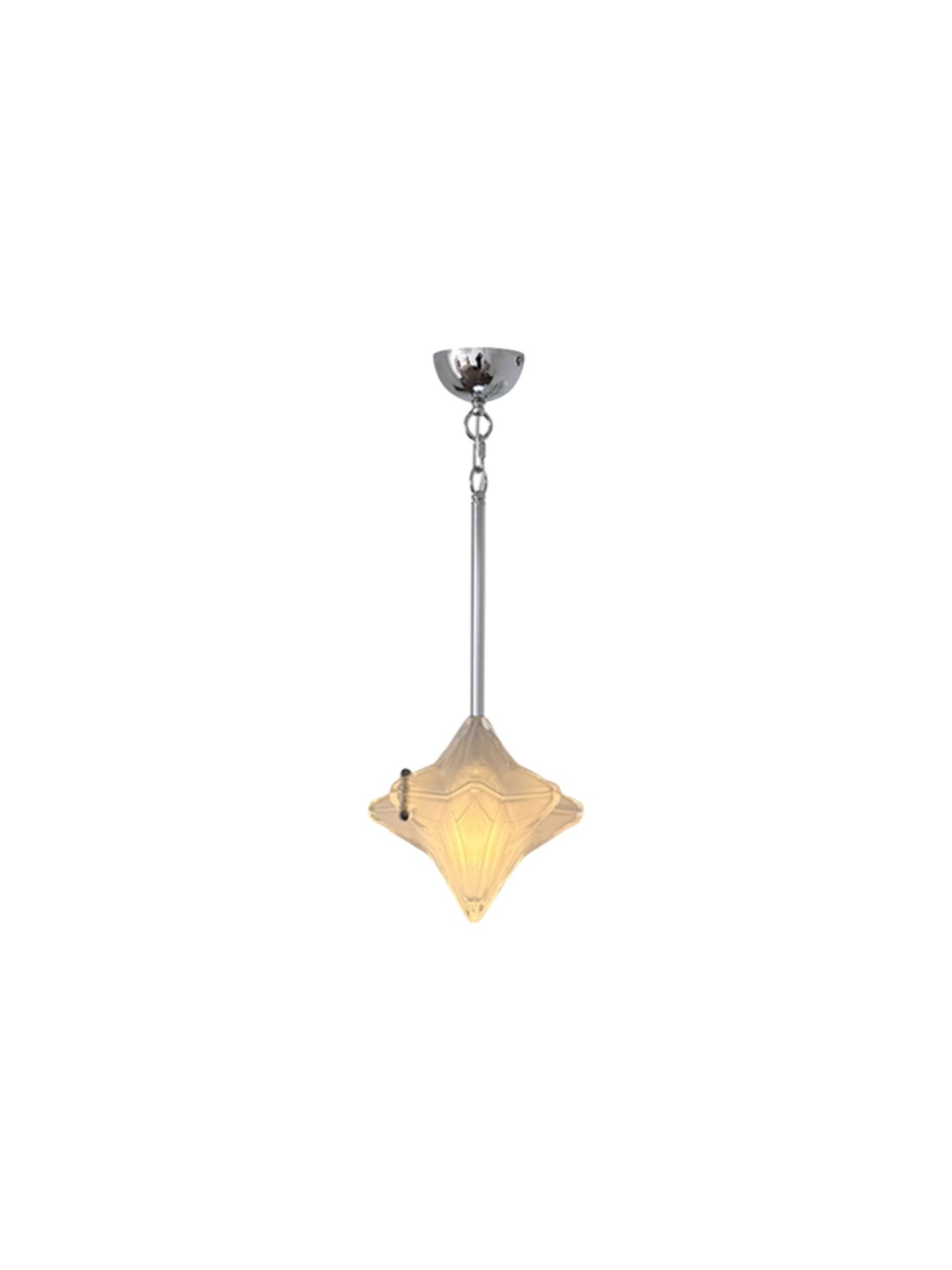 Art Deco Astris Elara Star Pendant Light - Frosted Glass Pendant with Geometric Style T434
