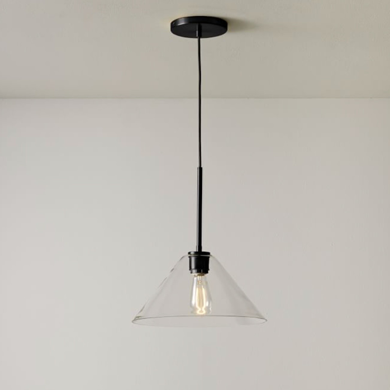 Conica Clean Line Glass Cone Pendant Fixture - Modern Bar Counter T104