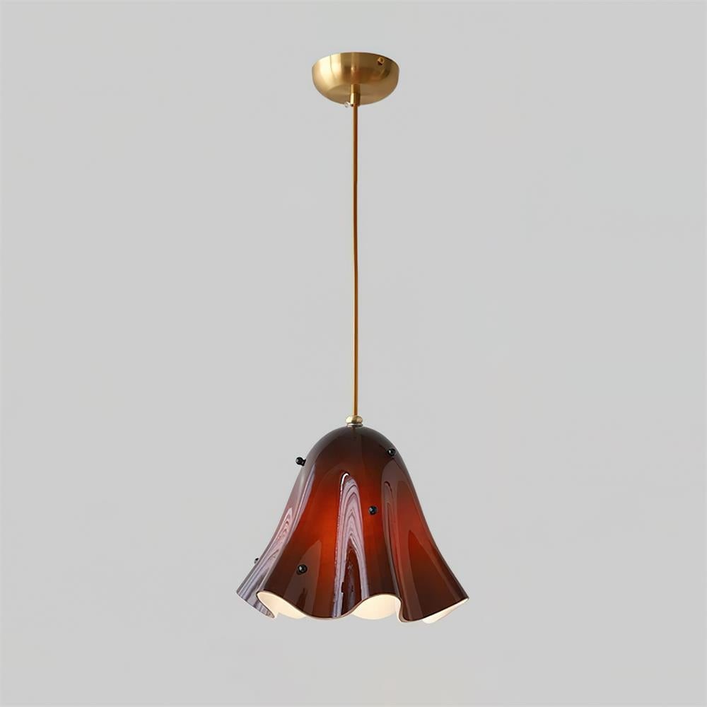 Bellina Wavy Edge Glass Pendant - French Style Light for Kitchen T279