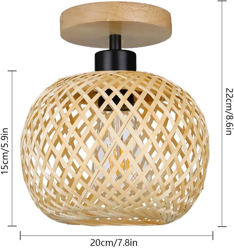 Handmade Ethereal Bamboo Ceiling Light T2092