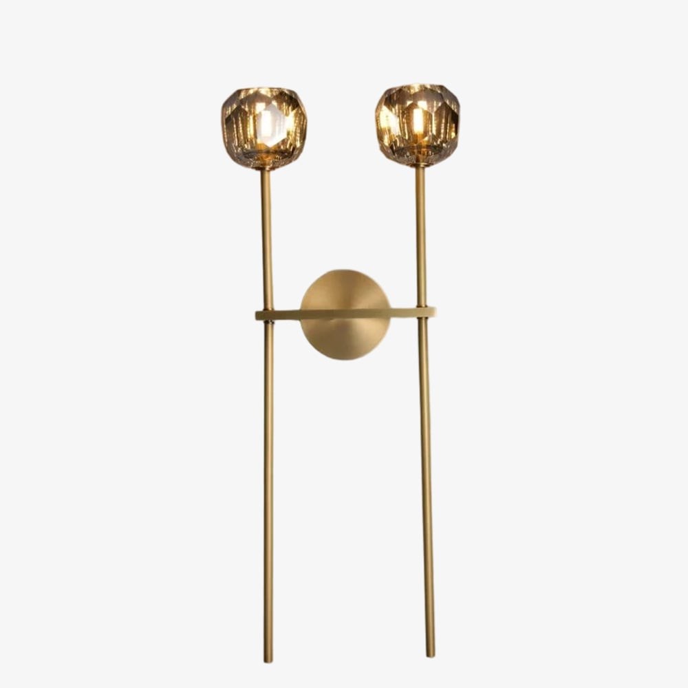 Luxury Crystal Wall Sconce - Brass Frame Modern Wall Light T453