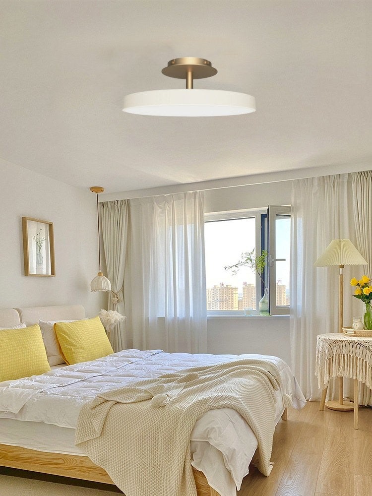 Round Flush Ceiling Lamp — Nordic Minimalist Light for Bedroom & Living G104