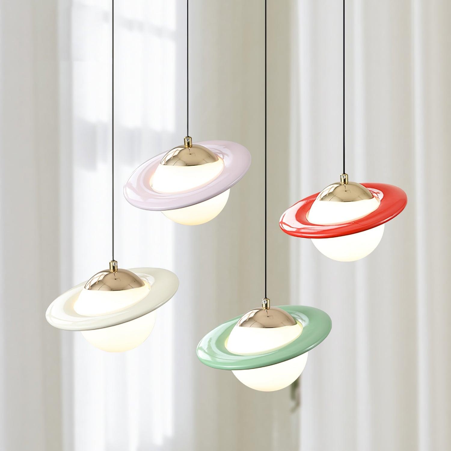Romantic Saturn Planet Pendant Lamp for Bedroom M415