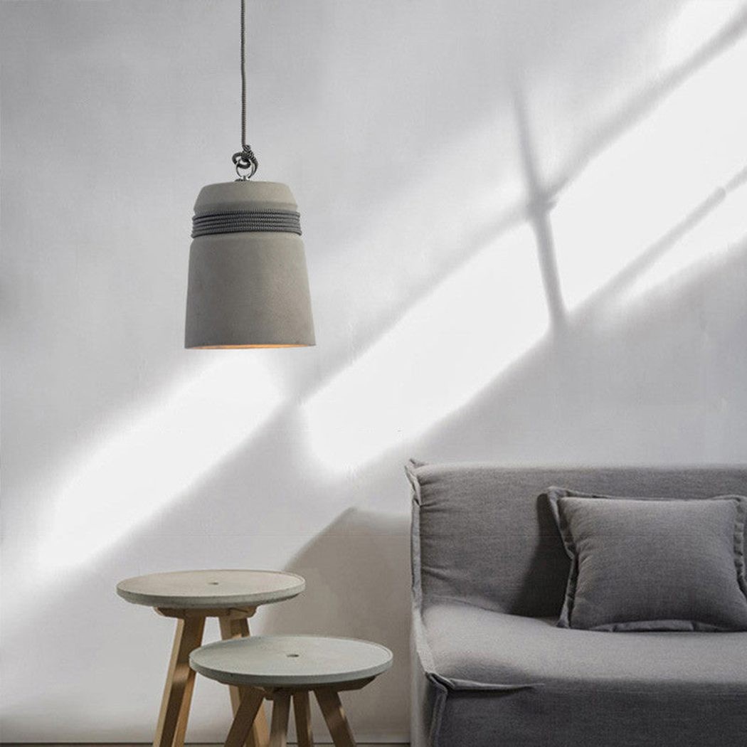 Nordic Cement Hemp Rope Pendant Lamp G74