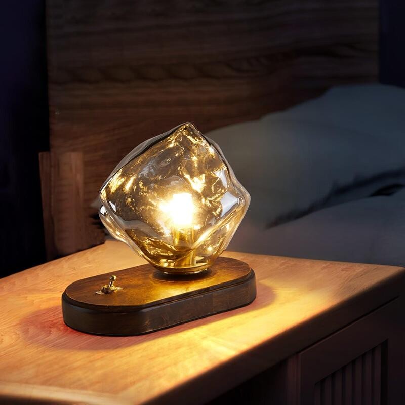 Ice Cube Stone Glass Table Lamp