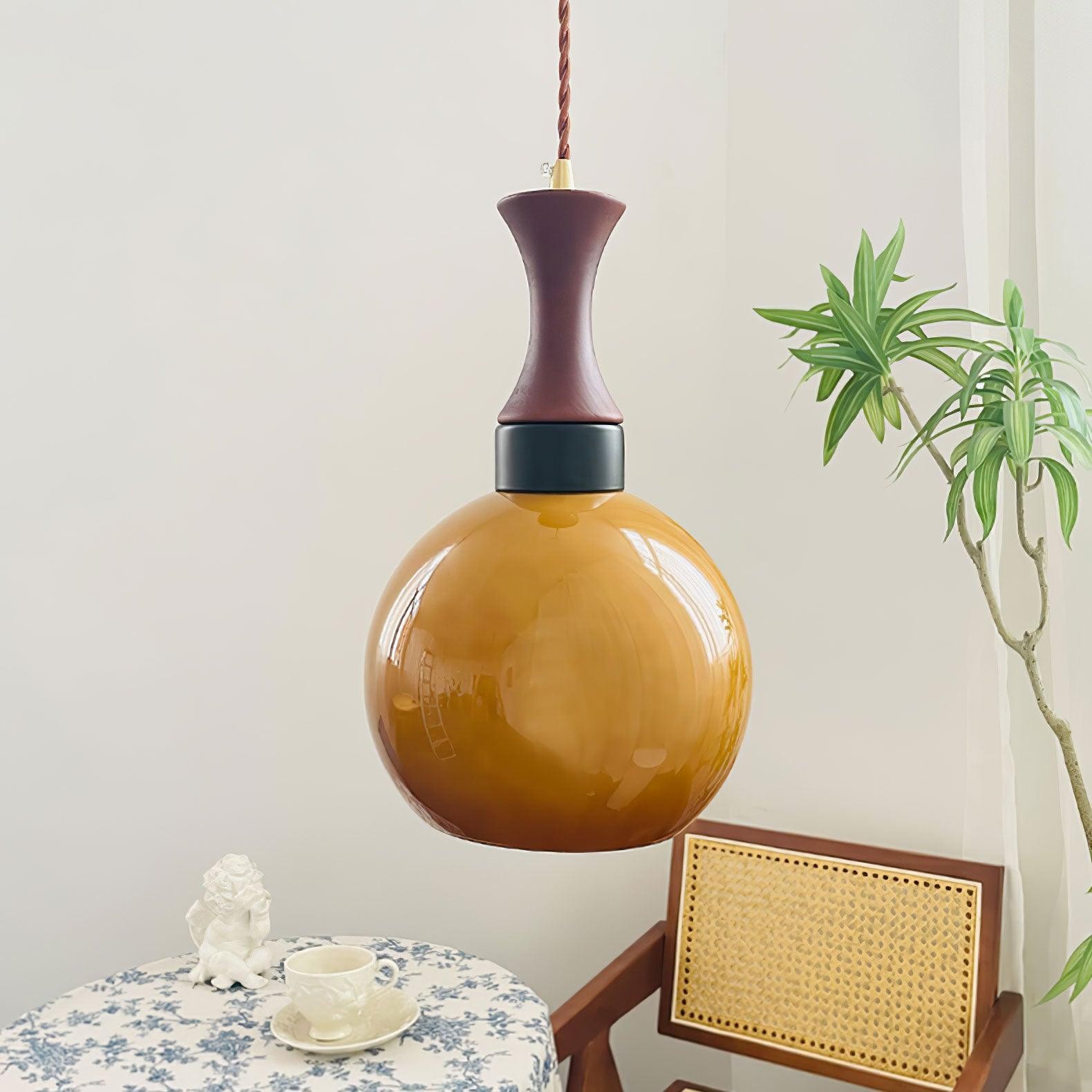 Spherical Orange Practical Luxury Pendant Lamp M523