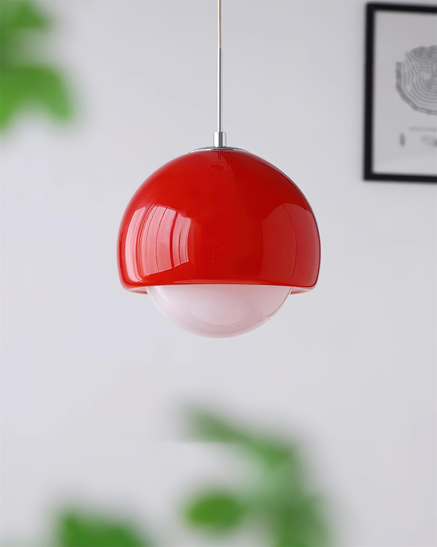 Creative Persimmon Pendant Lamp - Modern Glass and Metal for Dining Room M143