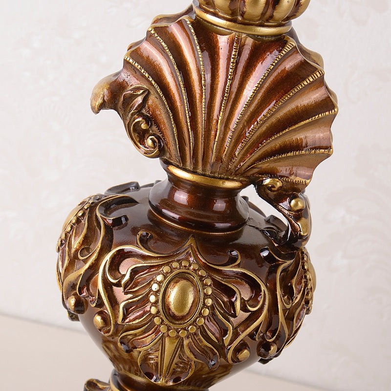 Traditional European Pink Pattern Lampshade Table Lamp M496