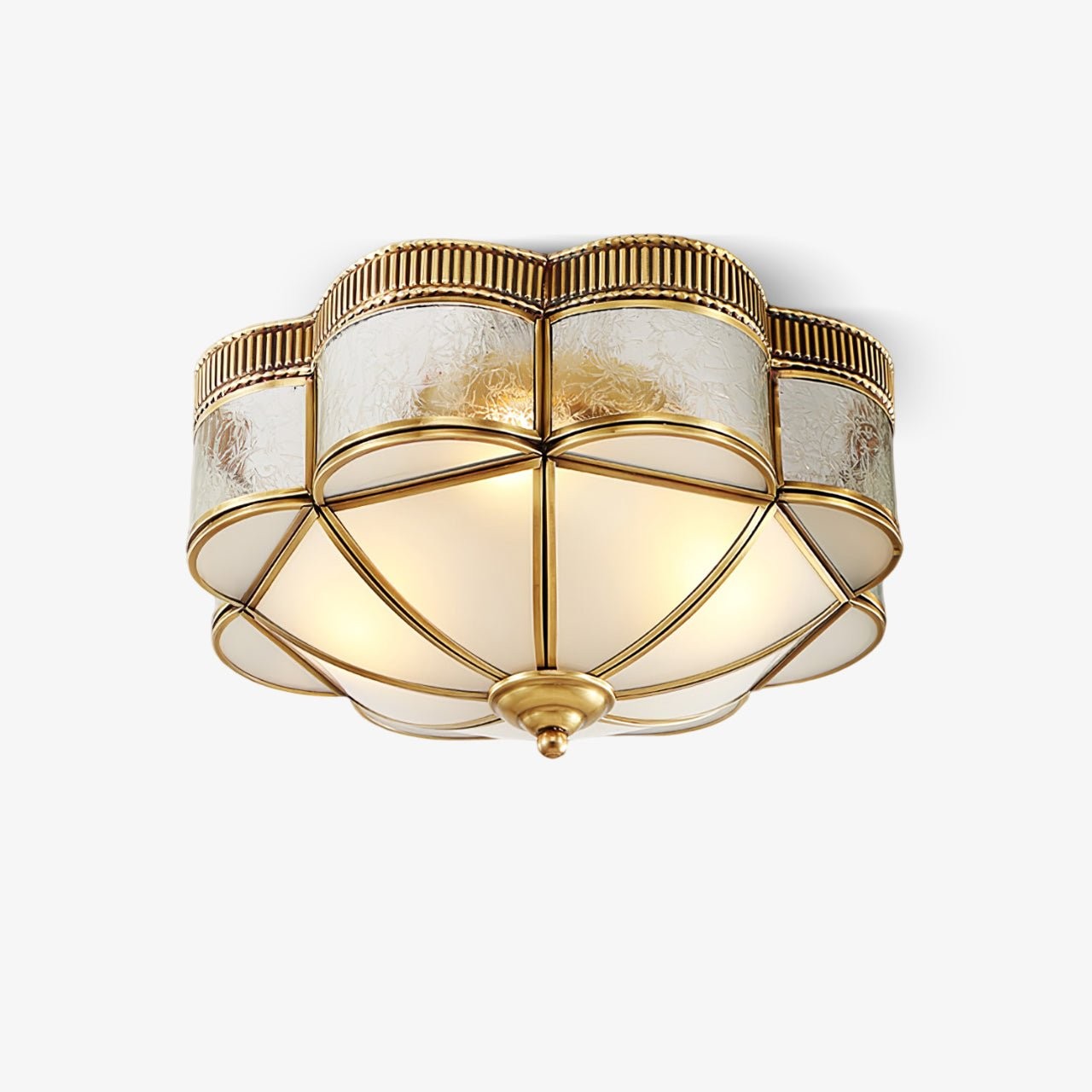 Brass Domed Flush Ceiling Lamp M470