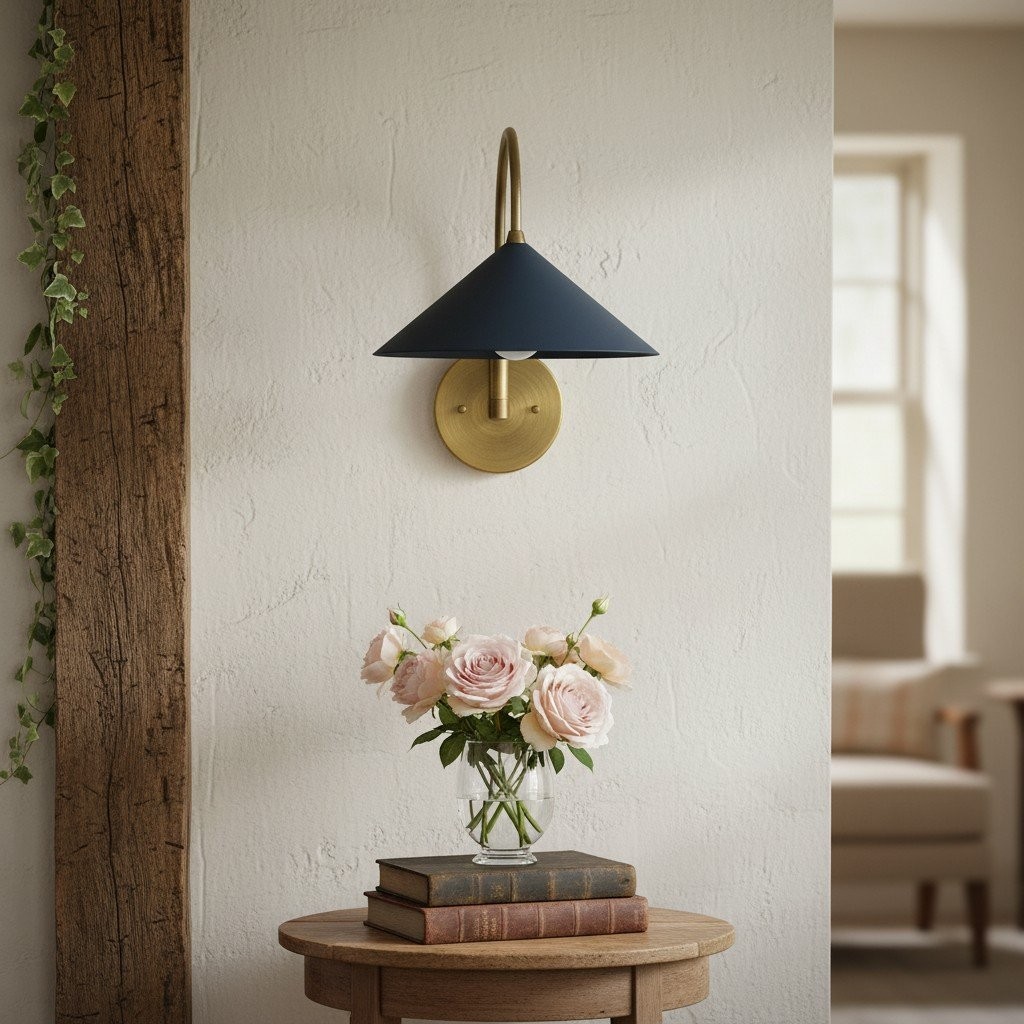 Curva Elegant Arc Cone Wall Sconce - Contemporary Reading Nook Wall Lighting T394