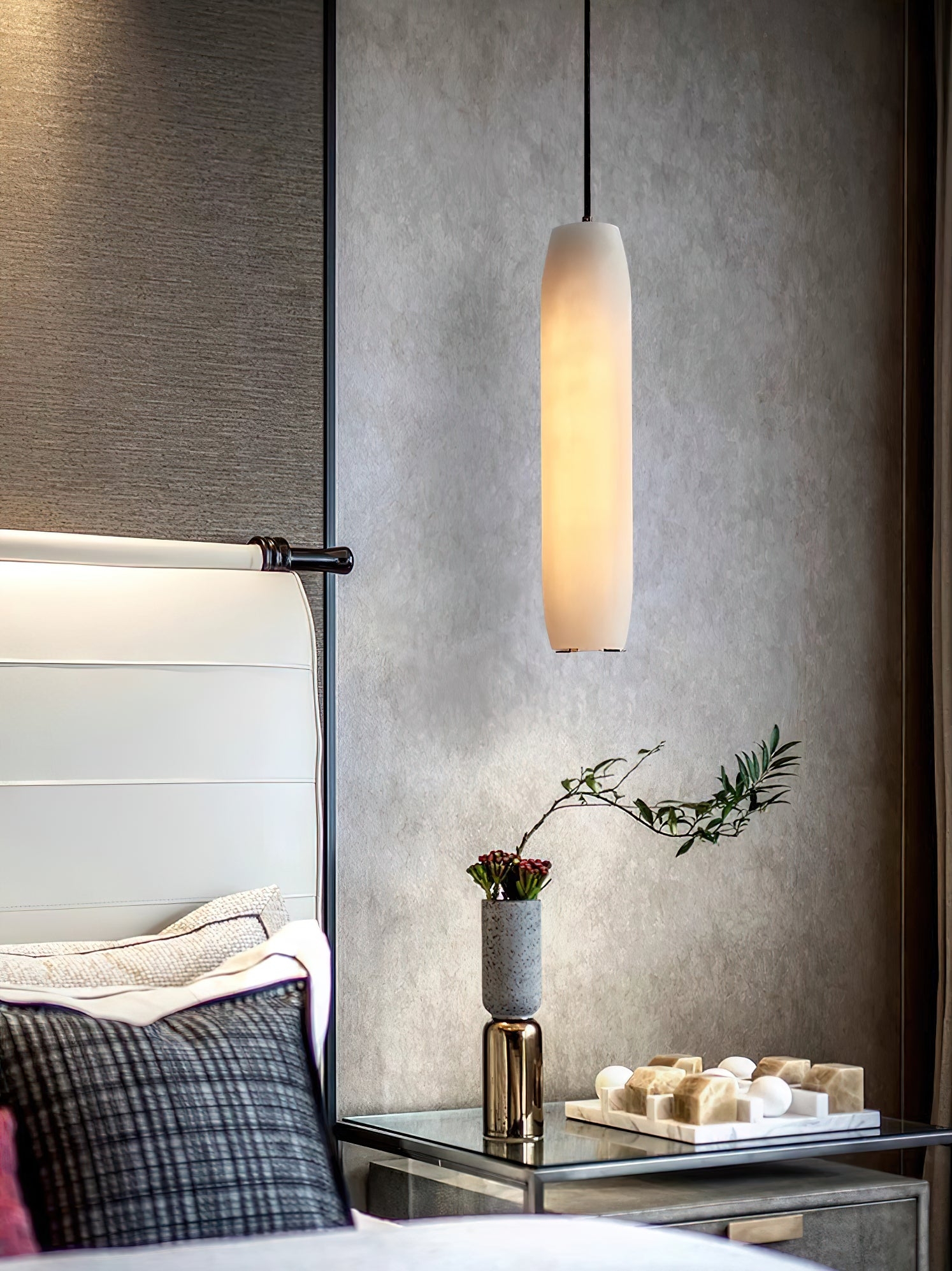 Alabaster Flute Pendant Light T1660