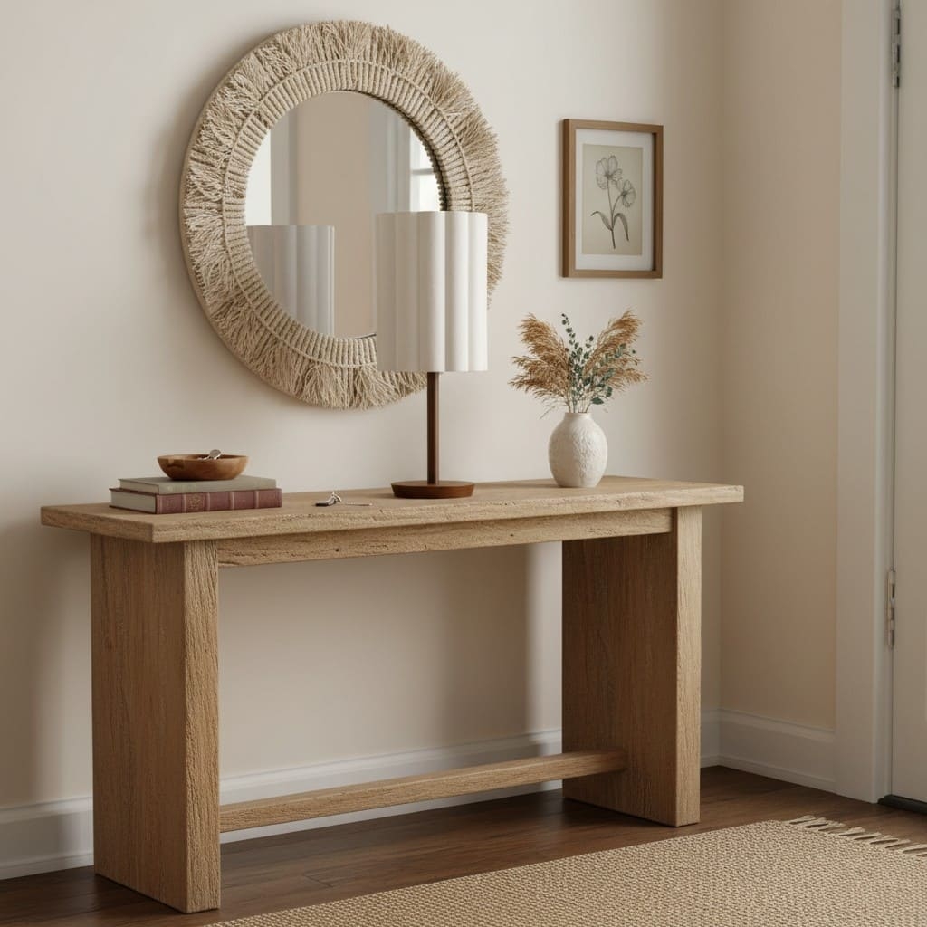 Linbron Wood Fabric Table Lamp - Modern Accent for Living Room T647