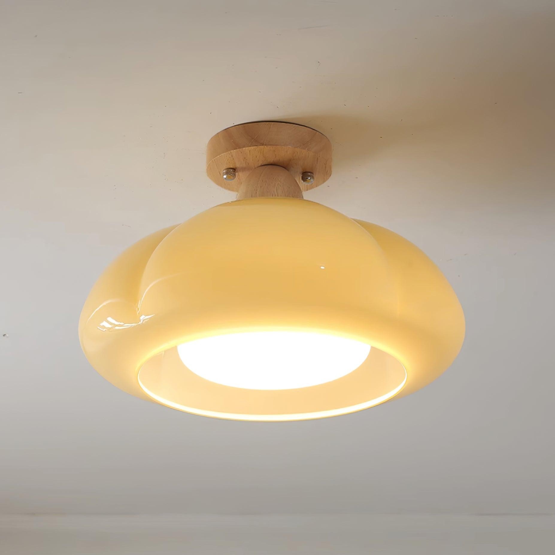 Pumpkin Glass Pendant Light For Kitchen M171
