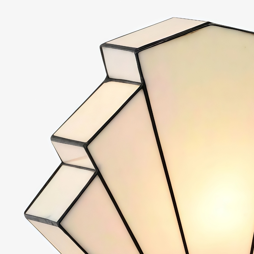 Kelsar Classic Stained Glass Table Lamp - Hand Cut Stained Glass Art Deco Table Lamp for Living Room or Bedroom T822