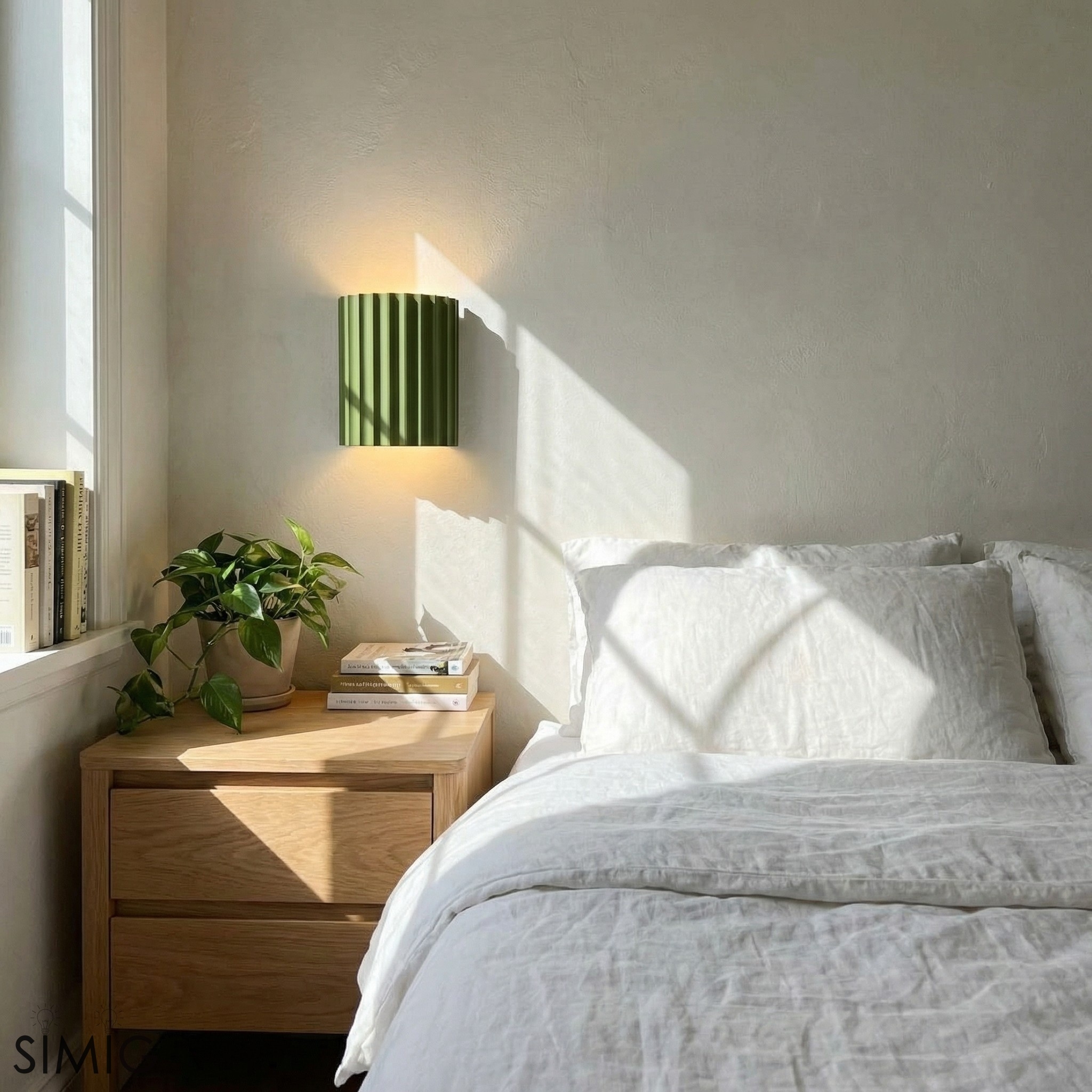 Ribbed Resin Design - Minimalist Wall Light for Modern Interior Spaces S104