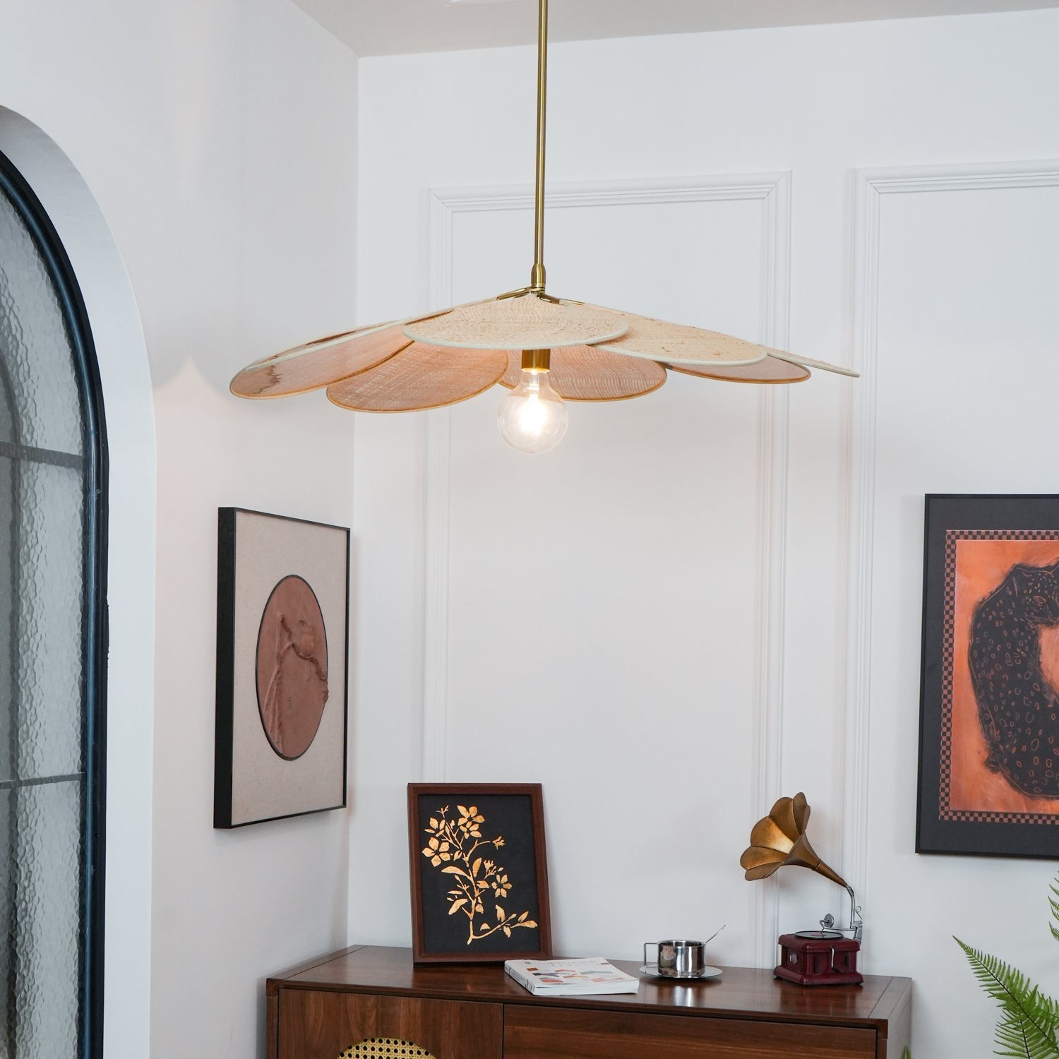 Petals Bloom Rattan Pendant Lamp M428