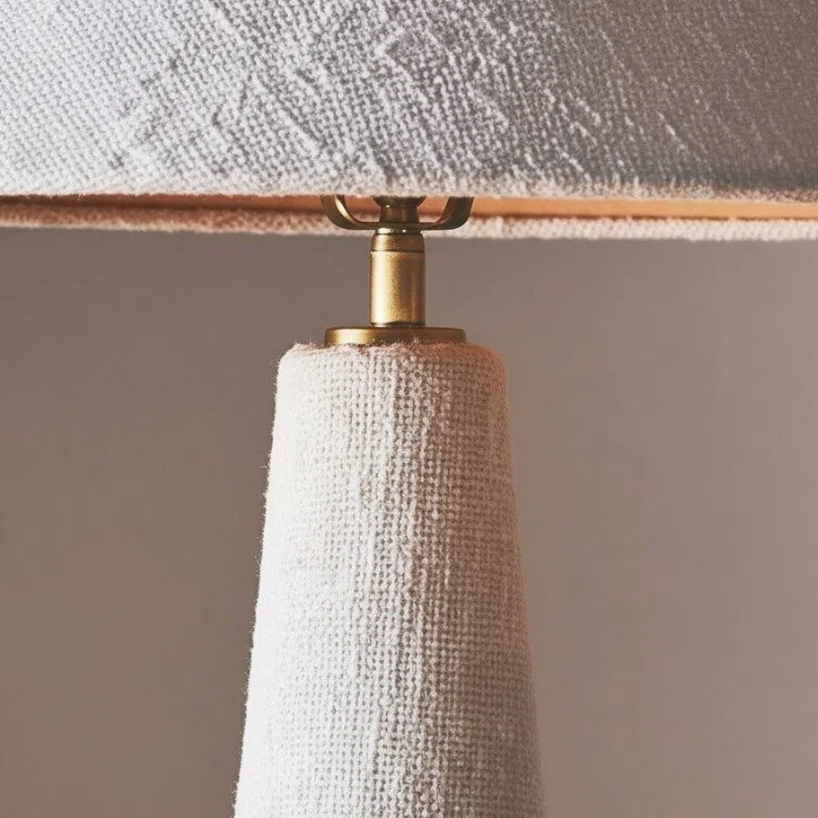 Ceruna Cone Shaded Table Lamp - Elegant Fabric for Living Room and Entryway T720