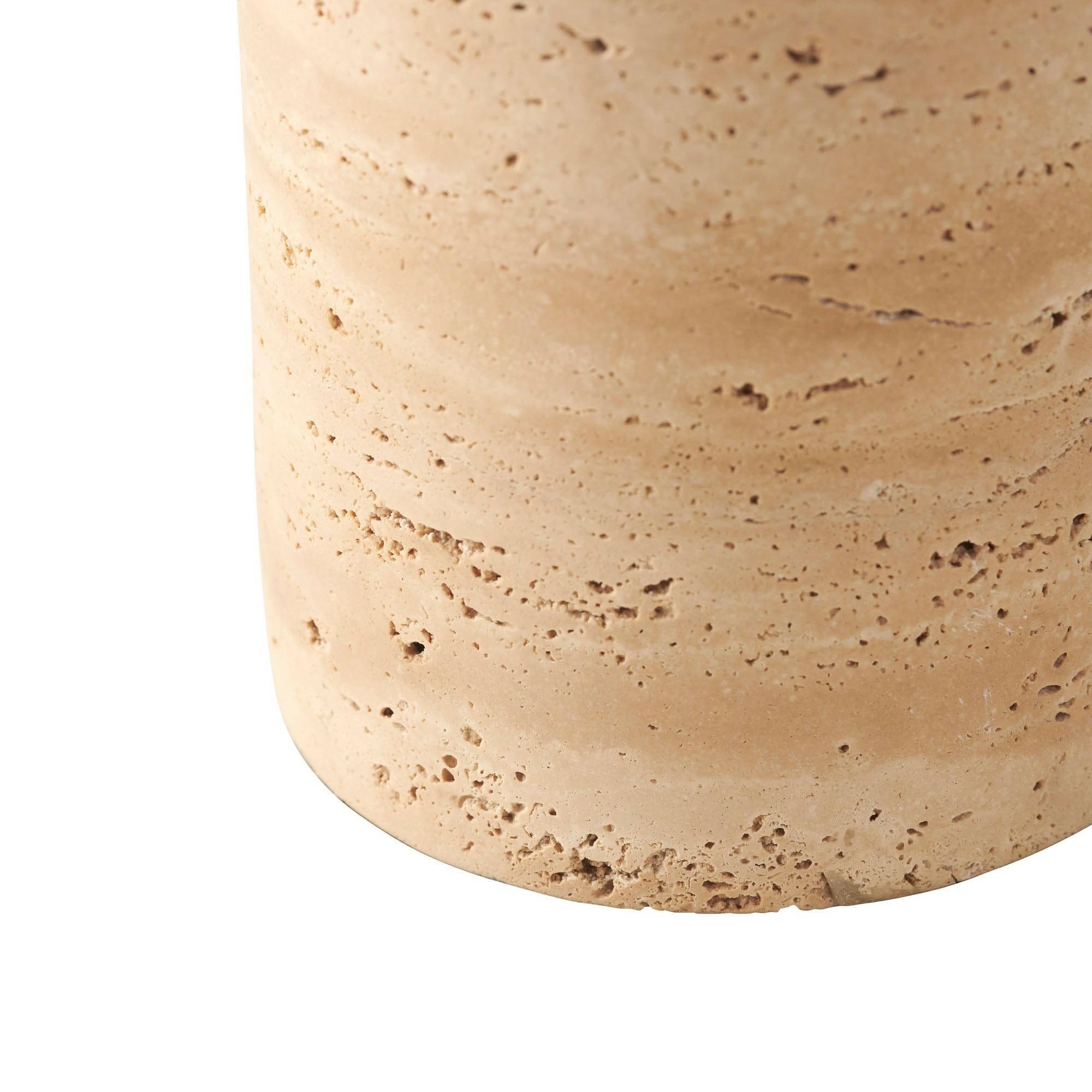 Modern Minimalist Travertine Base Glass Orb Table Lamp G62