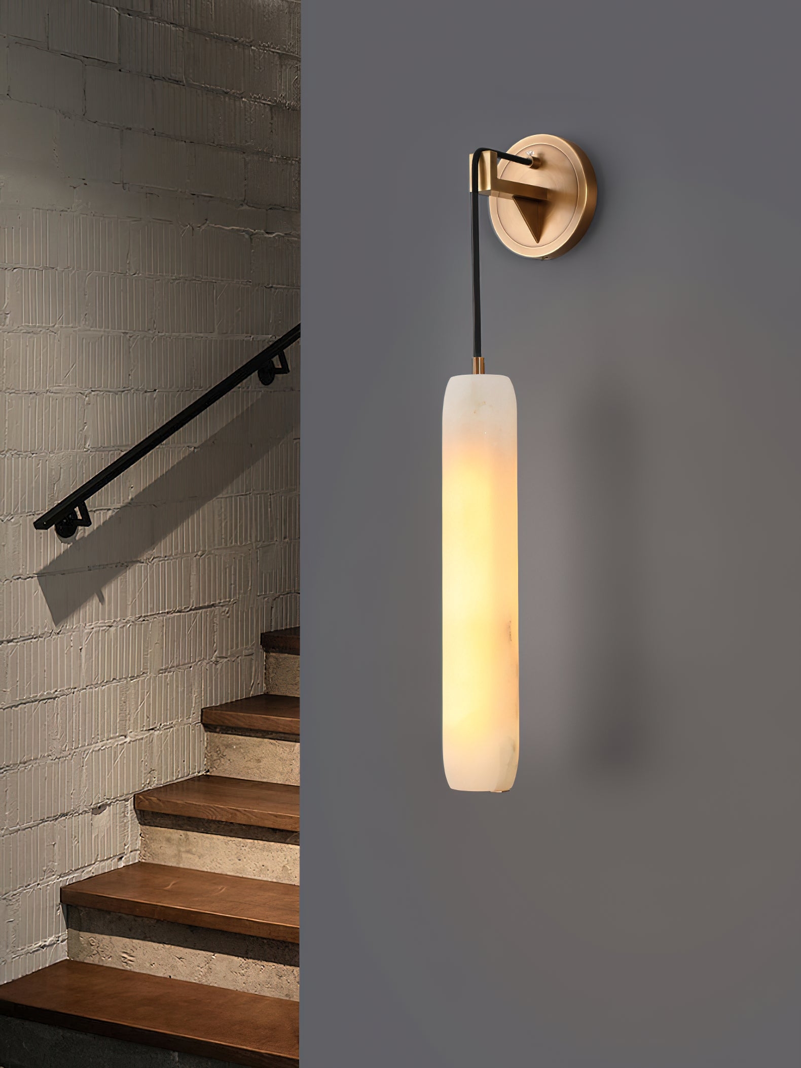 Alabaster Flute Wall Lamp T1661