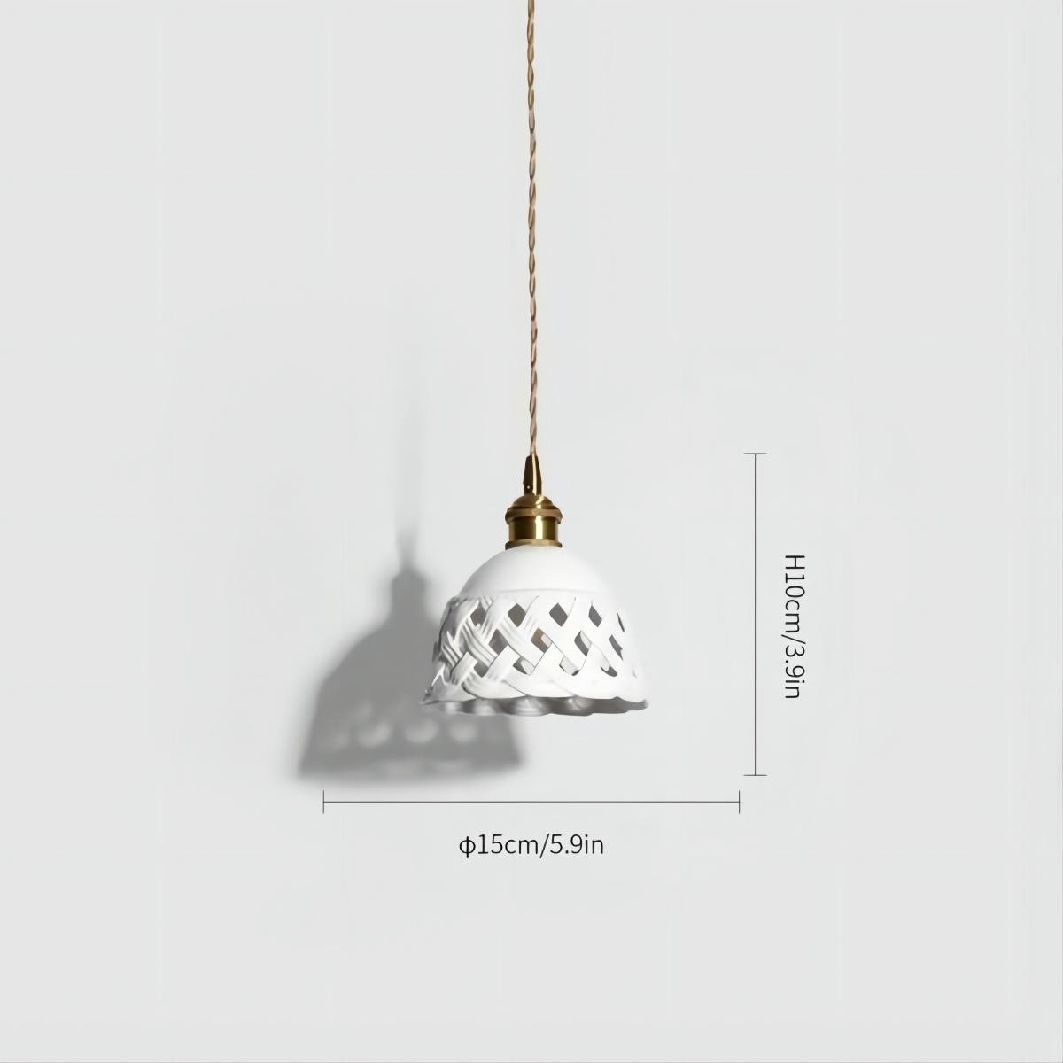 Modern White Ceramic Pendant Light  E27 Light For Living Room