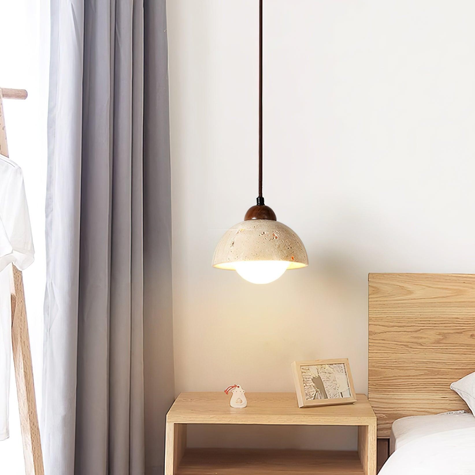 Yellow Travertine Wabi-Sabi Style Pendant Lamp M97