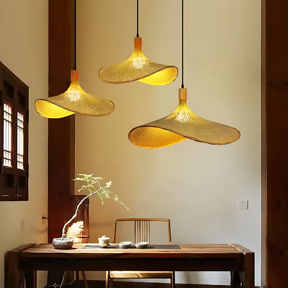 Rustic Raphia Charm Rattan Light T2058