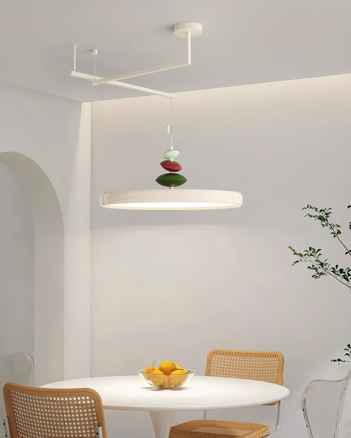Swing Arm Stone Pendant Light M406