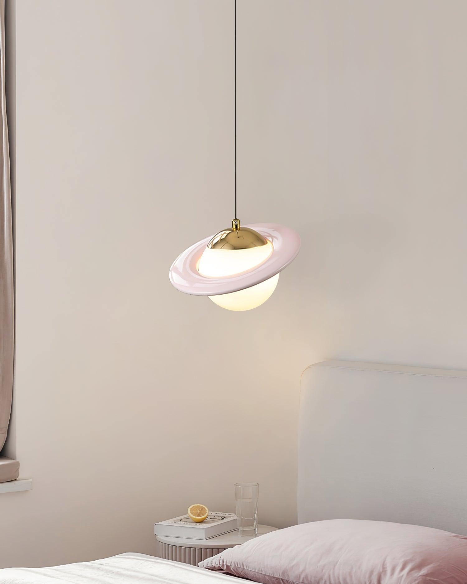 Romantic Saturn Planet Pendant Lamp for Bedroom M415