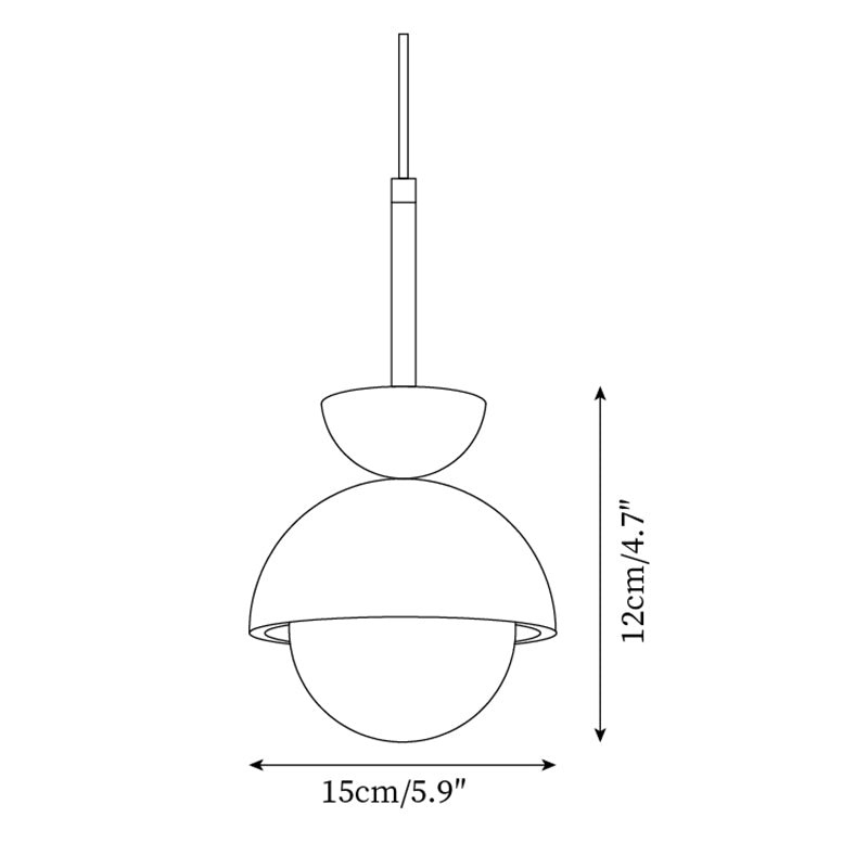 Natural Stone Spherical Pendant Light M159