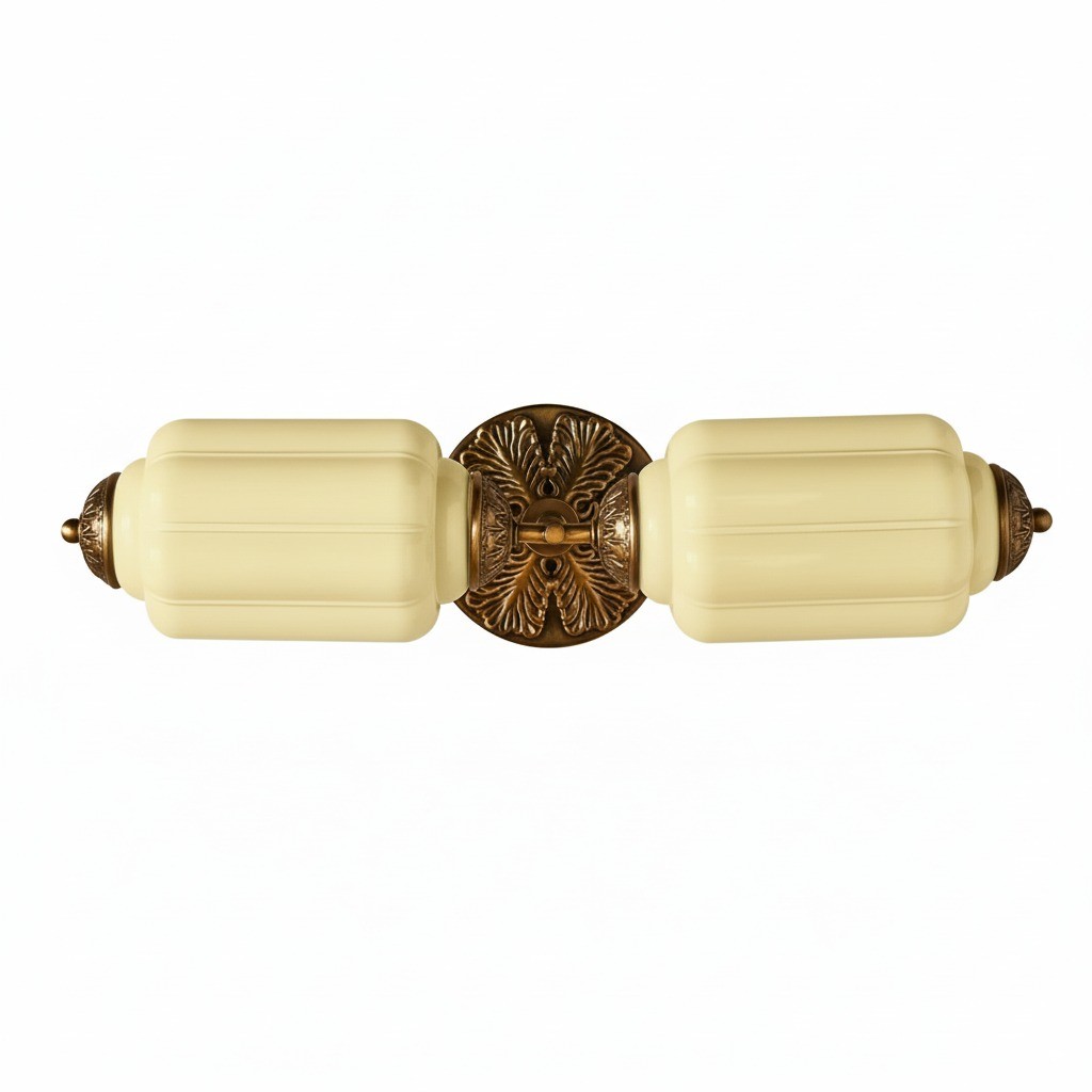 Eloise Vintage Glass Sconce - Brass Wall Light for Living Room and Bedroom G51